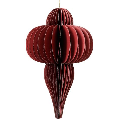 Ornamento rosso h. 40cm, dia. 24cm