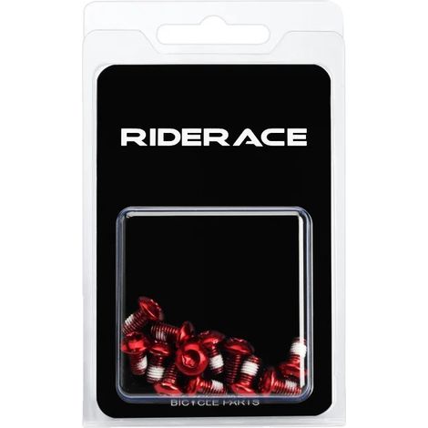 Tornillo para disco de freno de bicicleta, fabricado en acero inoxidable duradero, diseño Torx T25, rojo. (1/2)