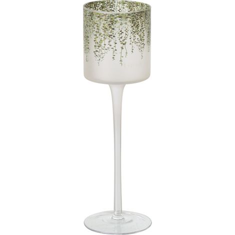 Photophore sur Pied en Verre "Eden" 30cm Transparent (1/5)