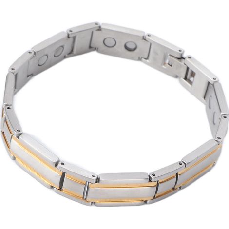 Bracelet magnétique en acier titane, bracelet de magnétothérapie pour soulager les douleurs arthritiques (1/5)