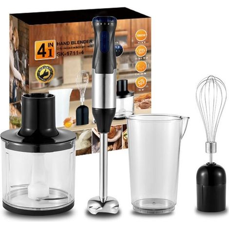 Stabmixer – Edelstahl – 1000 W – 5 Geschwindigkeitsstufen – Boost-Funktion – Mixen (1/4)