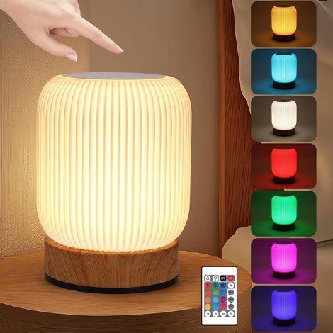 Touch-sensitive bedside lamps, LED table lamp, children's bedroom night light with dimming function, 3000mAh rechargeable USB wireless lamp, baby night light