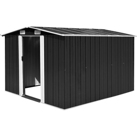 Casetta da giardino casetta per cabine ripostiglio casetta per la casa casetta per attrezzi da esterno robusta 257 x 298 x 178 cm metallo antracite 020022162