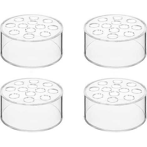 Lot de 4 vases ronds en acrylique transparent, parfaits pour décorer une table ou un repas. (1/5)