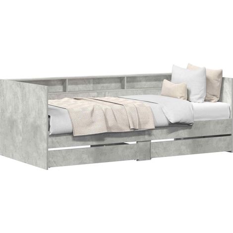 Maison Exclusive - Tagesbett mit Schubladen Grau 90 x 200 cm Holz