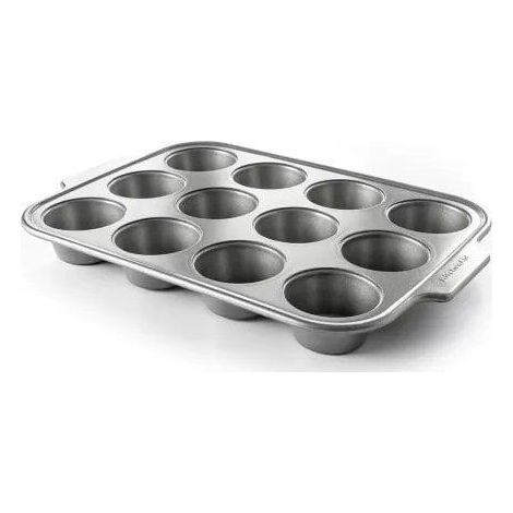 KitchenAid - Metal Bakeware Muffin Pan - Silver