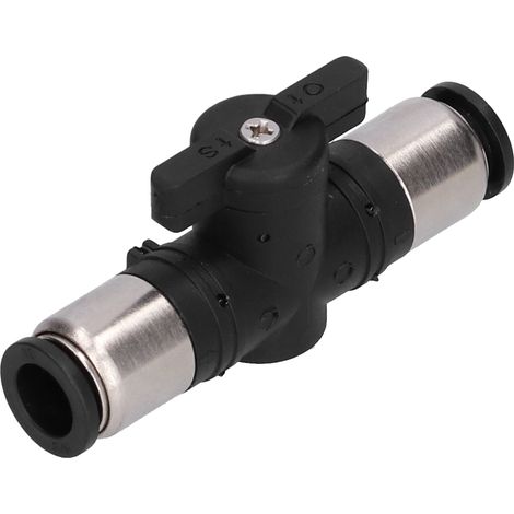 Robinet à Bille Manuel pour Système Pneumatique, Raccord Rapide 3/8" pour Tuyau d'Air (1/5)