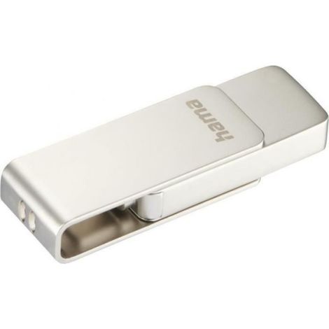 USB-Stick - Hama - Uni-C Rotate Pro - 32 Go - USB-C 3.1 Gen 1 - Couleur Argentée