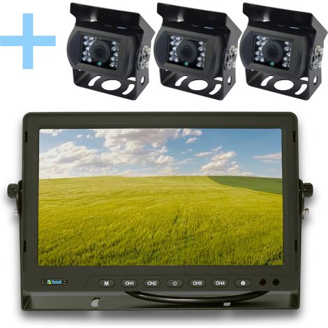 Kit telecamera posteriore Yatek con monitor AHD 10.1" + 3 telecamere di parcheggio 1080P Yatek