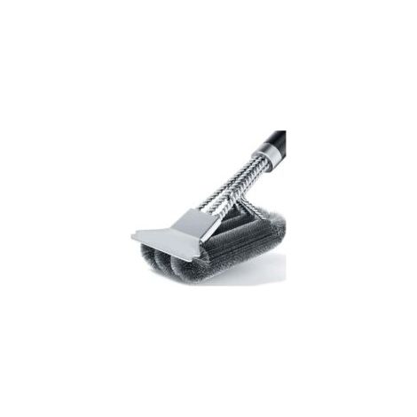 Spazzola e raschietto per la pulizia del barbecue – Spazzola metallica per barbecue – Pulitore per griglia in acciaio inox da 46 cm – Accessori e strumenti sicuri per barbecue - Crezuo (1/4)
