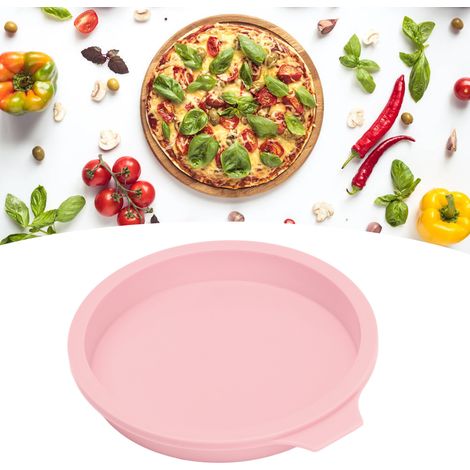 Silikon-Backformen, runde herzförmige Kuchenformen, Desserts ohne Schneiden, Muffinformen, Backutensilien, wiederverwendbare Silikon-Kuchenformen und Backutensilien, kleine runde rosa Größe. (1/5)