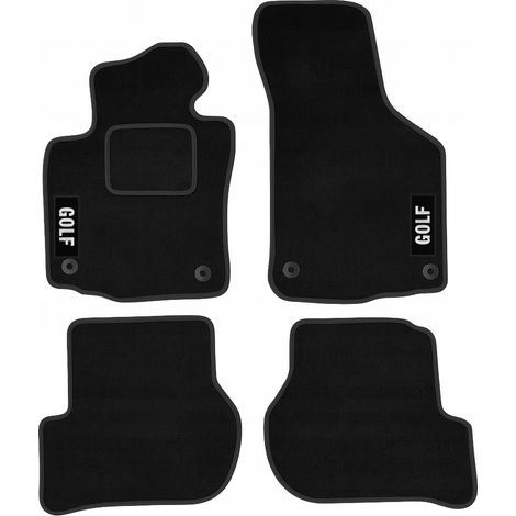 Tapis de sol en velours pour VW Golf 6 (2008-2013), production PL Ajustement parfait Broderie (1/5)