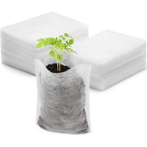 Sachets de semis en tissu non tissé, biodégradables, pour arbres, fleurs et plantes de jardin, petit format, 500 sachets par paquet. (1/4)
