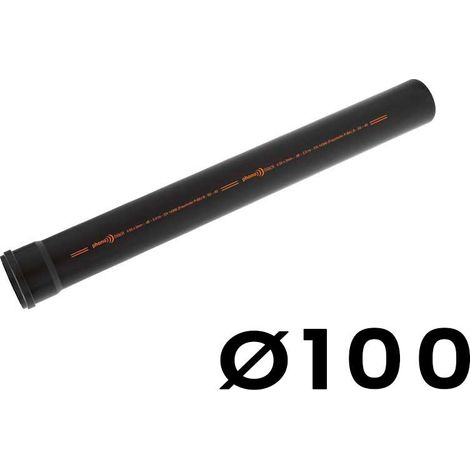 TUBO DI SCARICO "PHONOBLACK" Ø100 A 1 BICCHIERE 100 cm