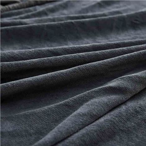 Matelas isolant - Flanelle - 180x200cm - Gris - Couvercle d'hiver - Élastique (1/3)