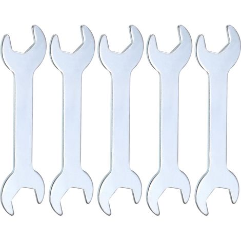 5Pcs Clé à Fourche Doubles Fines 14mm x 15mm Métrique Clé Plate Extra Fine et Petite, Galvanisée, pour Réparation Automobile et Assemblage de Meubles (1/5)