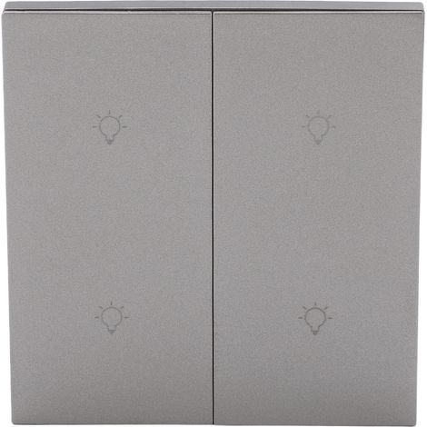Intelligenter 4-Wege-Schalter, kompatibel mit Tuya ZigBee, Steuerung per Telefon, Sprachsteuerung, Timer und manuell, für drahtlose Anwendungen, Grau (1/5)