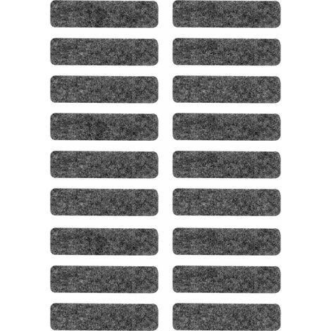 Patins en feutre auto-adhésifs gris (lot de 16) 10 x 40 mm Vorstahl (1/5)