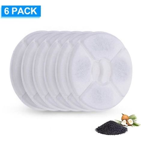 Filtre de fontaine d\'eau - YOUTHINK - 6 Pcs - Charbon actif - Compatible avec plusieurs modèles - 127mm (1/4)