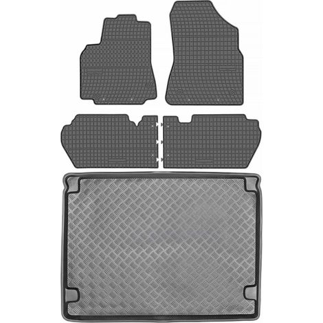 Citroën Berlingo II Kombi (2008–2018) – SET: Gummifußmatten + Kofferraummatte