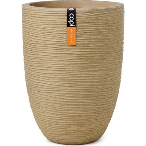 Vase élégant bas - CAPI EUROPE - Rib NL - 46 x 58 cm - Beige