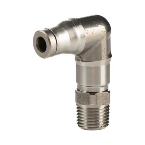 Adaptateur fileté coudé Legris LF3800 vers Enfichable 4 mm R 1/8 Mâle ( Prix pour 1 )