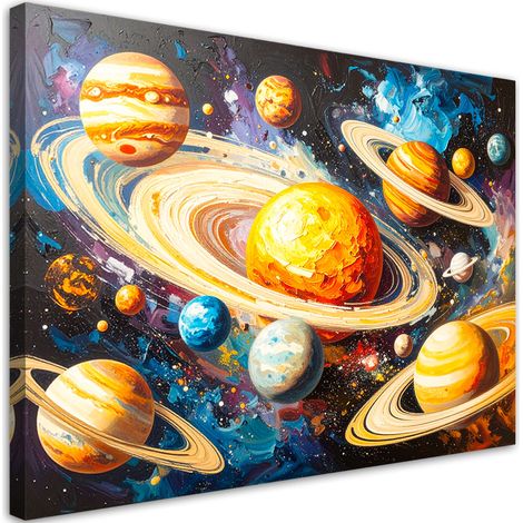 Wandbild Kosmos Planeten Abstrakt 60x40 cm (1/5)