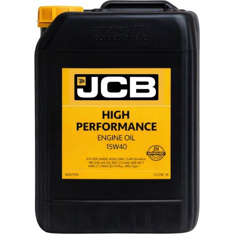 JCB Motoröl 15W-40 5L High Performance Diesel Mineralöl Baumaschinen (1/5)