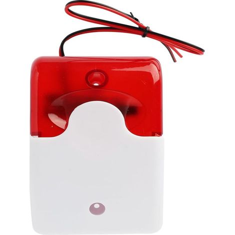 105 DB Sirene de stroboscopique Filaire Alarme Filaire Clignotant Sirene systeme de securite a la Maison (220, Volts) (1/5)