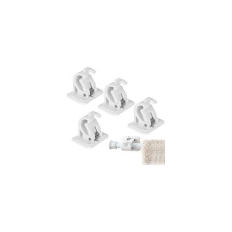 4 Pièces Support Tringle Rideaux Sans Percage, Supports de Tringle Auto Adhésifs, Support AméLioré Rideaux, Auto-Adhésifs Support Adhésif Tringle Rideaux, pour Rideaux Suspendus ou Porte-Serviet