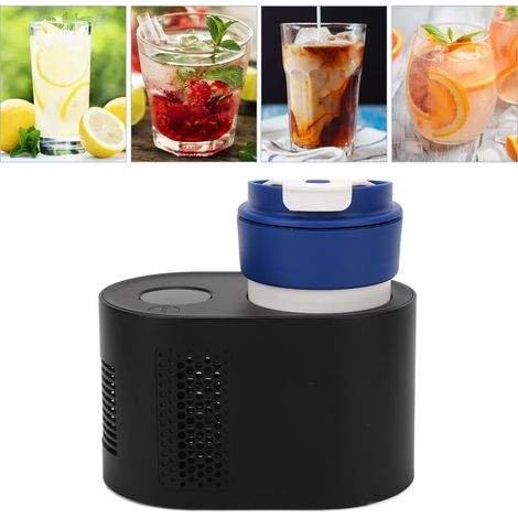 Tasse intelligente à chauffage/refroidissement rapide pour café chaud et froid, idéale pour un usage domestique, peut être chauffée et maintient le lait frais au chaud, noir. (1/5)