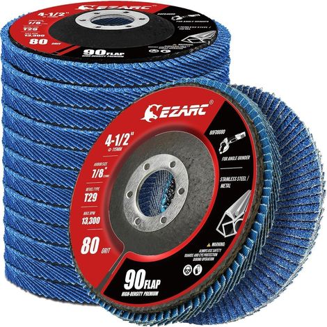 Flap Discs 115 mm 80 Grit Körnung 80(12 Stück) High Density Version (1/5)