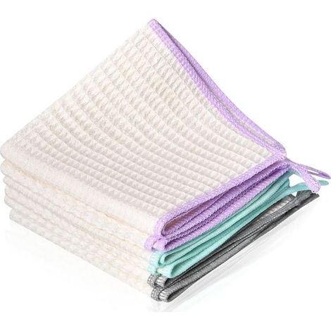 Kitchen Tea Towels Tea Towels 30 x 30 cm Cotton Fabric Machine Washable Versatile Cotton Tea Towels Gold Restaurant etc (1/5)