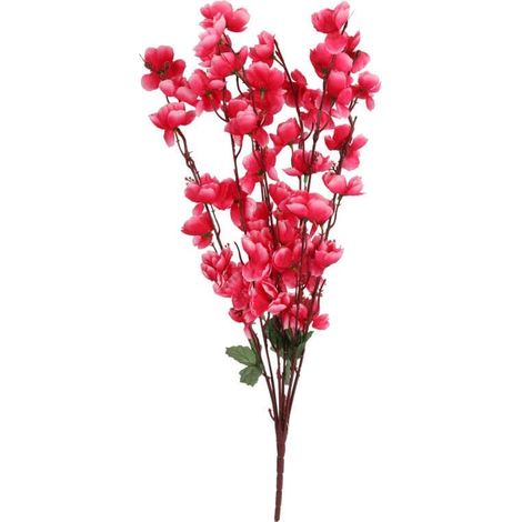 Bouquet artificiale di fiori di melo rosa - 7 fiori dettagliati, altezza 56 cm (1/3)