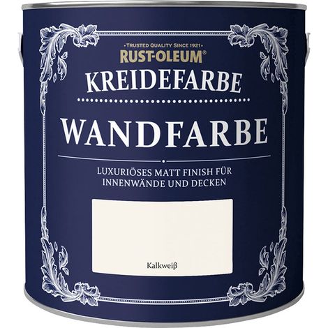 Rust-Oleum Kreidefarbe Wandfarbe 2,5 L kalkweiß Kreidefarbe