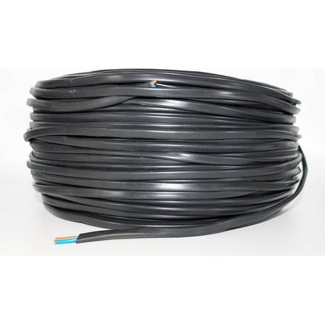 Rollo 100Mtr Manguera plana Negra 2x0.75 (1/2)