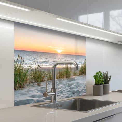 Kitchen Splashback Sun - Nature - Beach 80x80 cm
