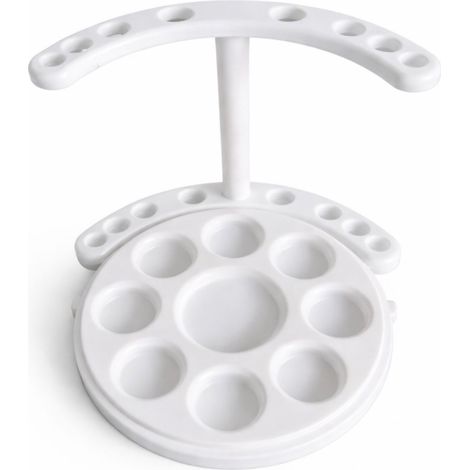 Organizador de pinceles blanco con paleta de pintura desmontable (1/3)