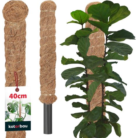 KOTARBAU® Tuteur Plante - Tuteur Coco -  ⌀ 2.5 x 40 cm - Fibre de Coco -  Tuteurs pour Monstera - Marron - pour Plantes Grimpantes (1/5)