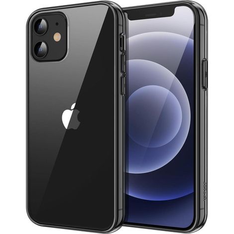 Handyhülle iPhone 12 Mini Stoßfest Klar Rückseite Schwarz (1/5)