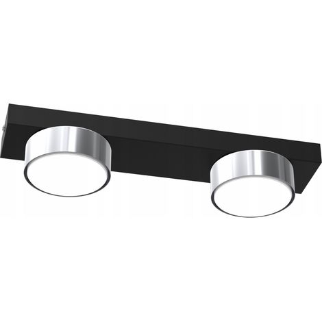 LÁMPARA DE TECHO LED LOFT GX53 CROMO NEGRO PARA SALÓN (1/5)