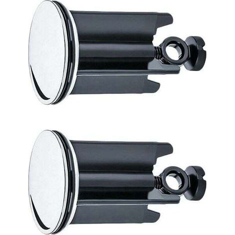 [NEVER USED] (2 pieces) Universal 40mm sink plug, drain plug, with rubber seal, height-adjustable plug