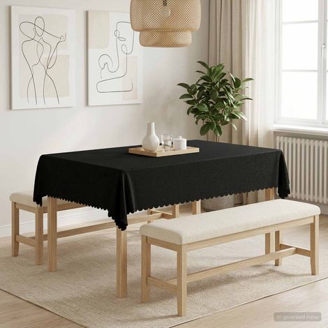 vidaXL Table Cloth Rectangular Dark Grey 140 x 180 cm (1/5)