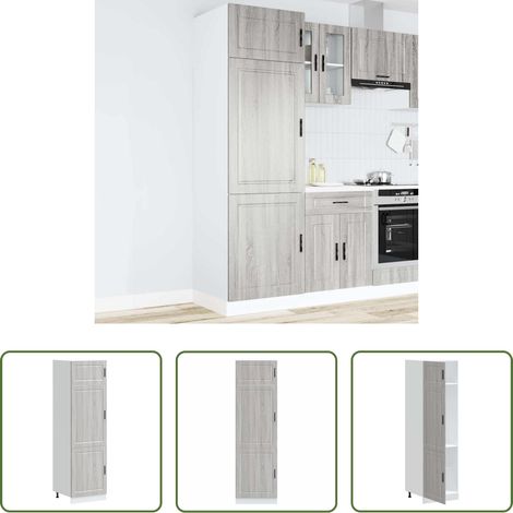 vidaXL Stauraum - Küchenschrank Porto Grau Sonoma Holzwerkstoff (1/5)