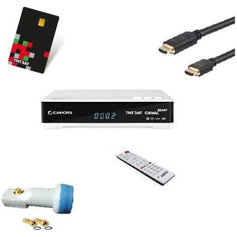 CAHORS Récepteur satellite HD + Carte TNTSAT V6 + Câble HDMI +LNB -HD ME