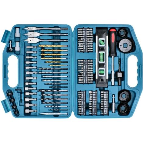 Makita 101 Piece Drill Bit Holesaw Masonry HSS Drill Socket Flat Bit Set + Case