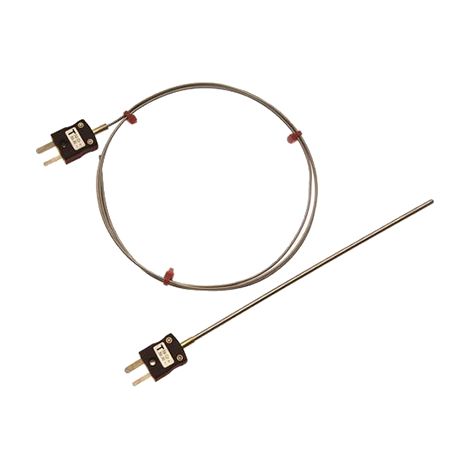 Thermocouple type T Ø 1.5mm, L 1m, +400°C max à Fiche mâle miniature ( Prix pour 1 )
