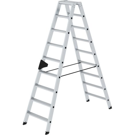 MUNK Stehleiter mit ergo-pad beidseitig begehbar 2x9 Stufen (1/5)
