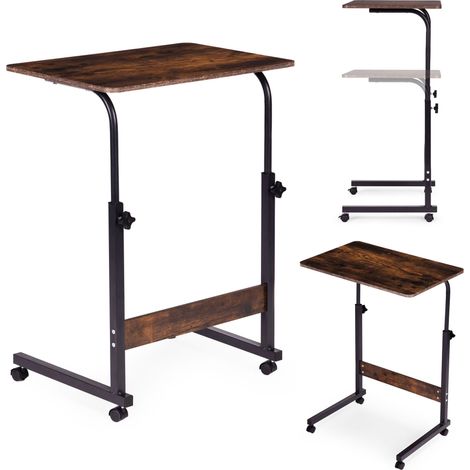 Mesa portátil móvil, altura ajustable, tablero de MDF. (1/5)