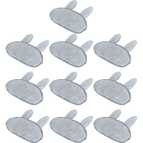 Lot de 10 cache-œil en polaire corail, en forme de lapin mignon, pour dormir et se reposer, pour filles et femmes (gris) (1/5)
